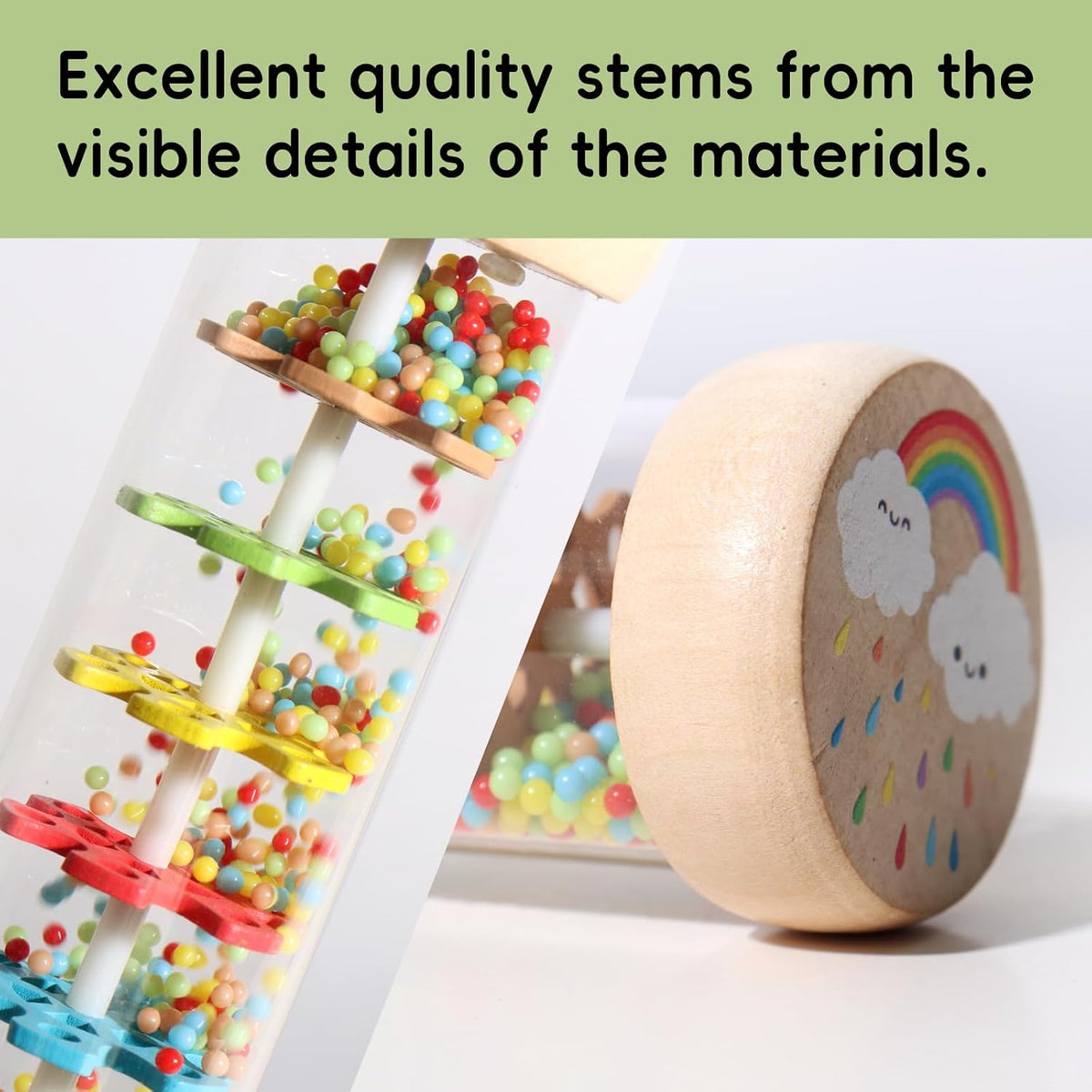 Juguete de tubo de sonido de lluvia Montessori Sensorial Sonajero R...