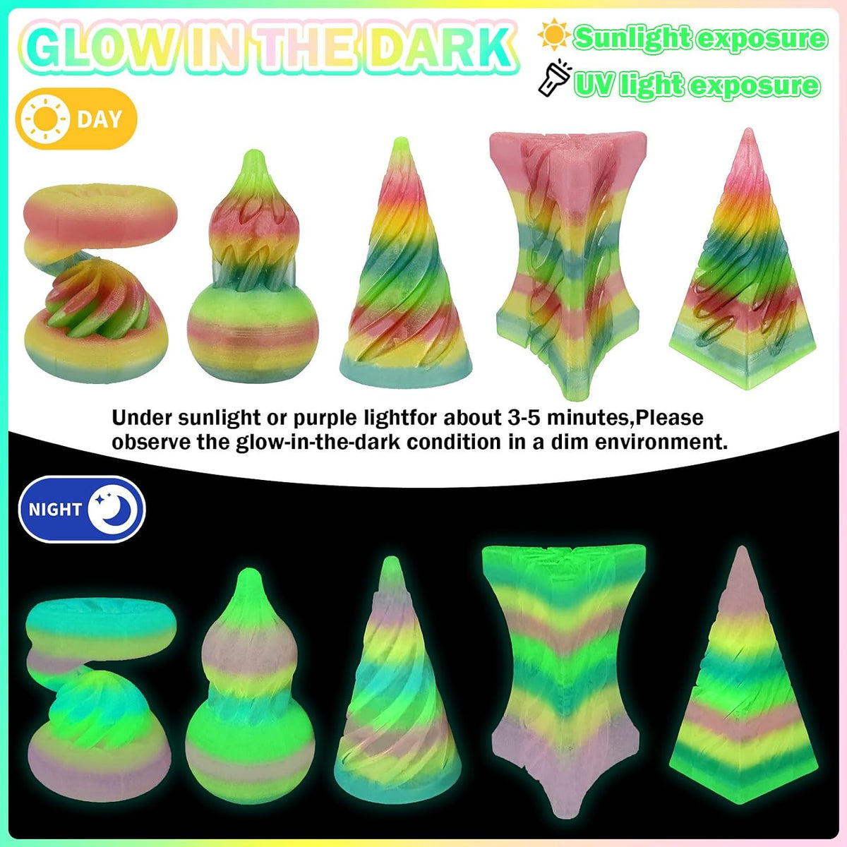 Paquete de 12 juguetes para ansiedad en espiral impresos en 3D, sin...