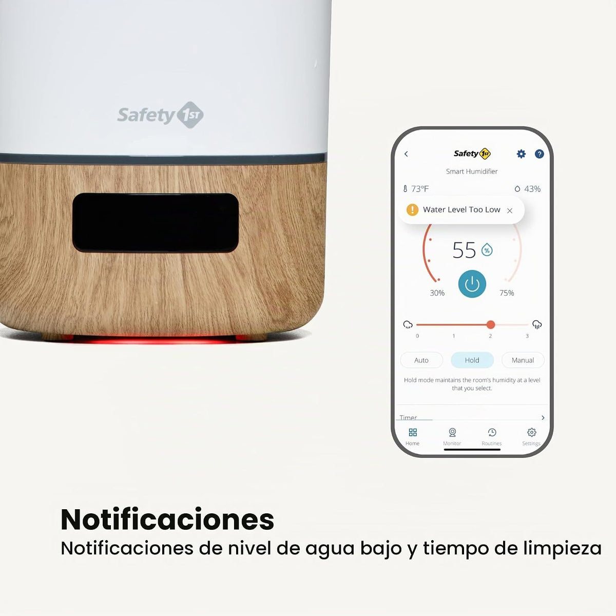 Safety 1er humidificador inteligente conectado: tamaño del tanque d...