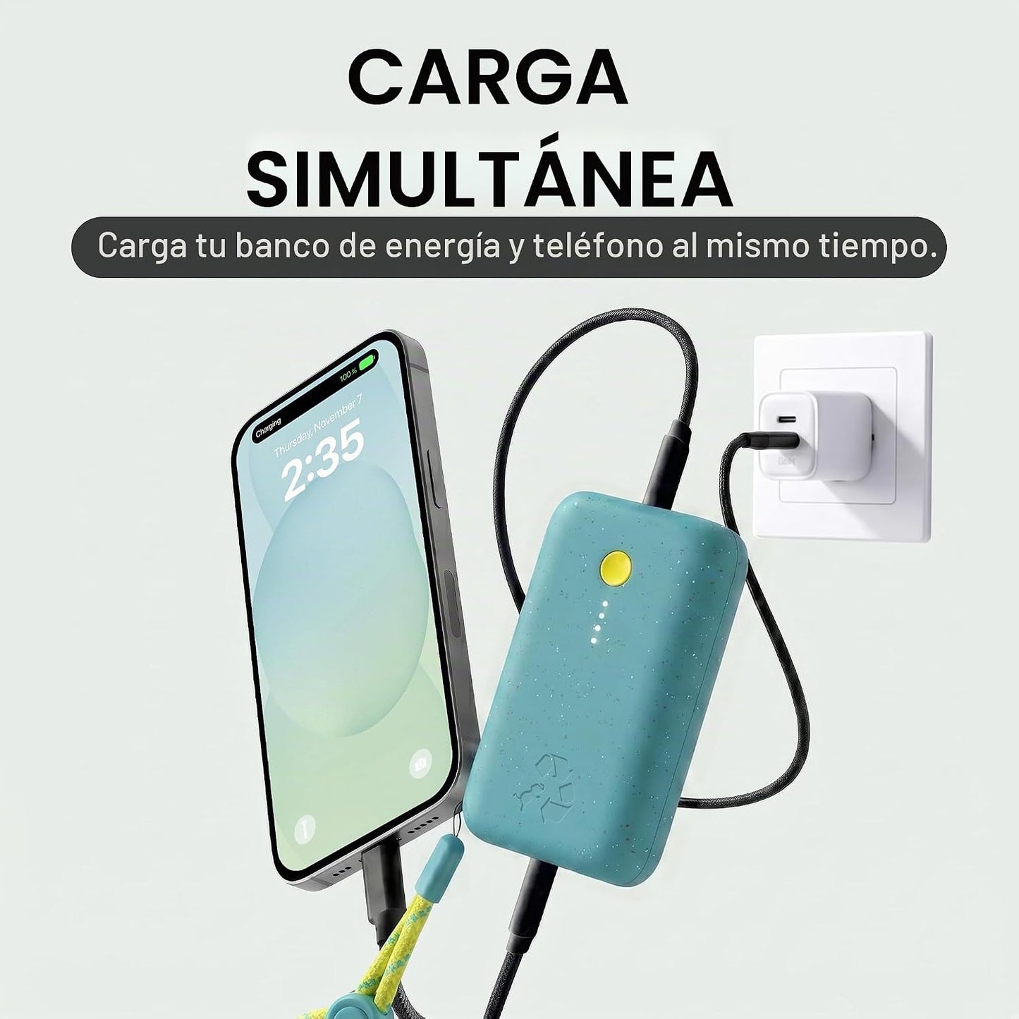 Nimble Champ Cargador Portátil, Batería Externa de 10,000mAh Carga...