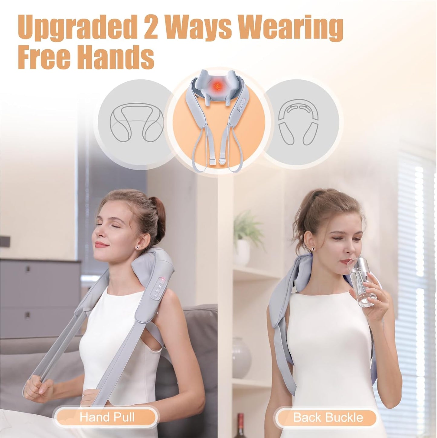 MASGRE Shiatsu Masajeador de cuello y hombros con calor para alivia...