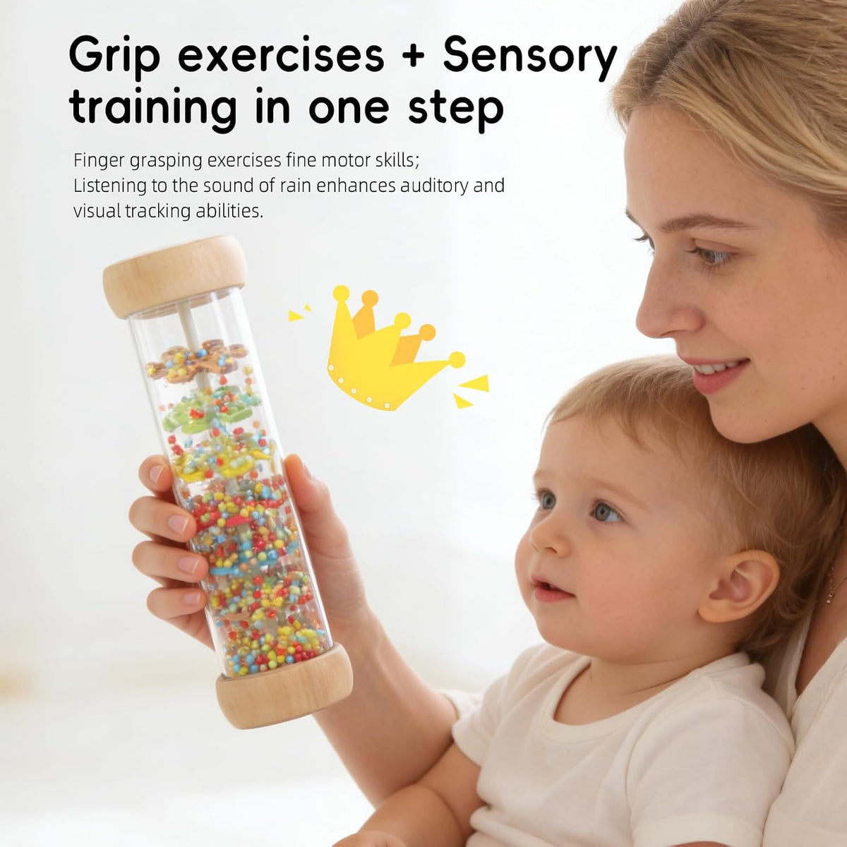 Juguete de tubo de sonido de lluvia Montessori Sensorial Sonajero R...