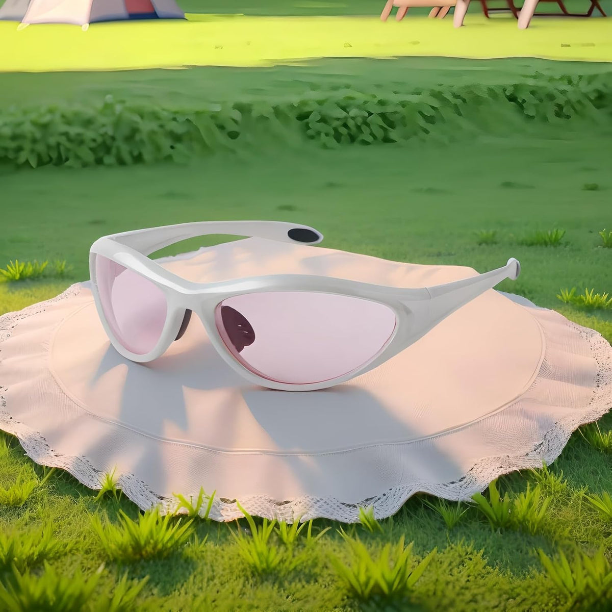 ADE WU Gafas de sol Y2K Rave de moda envolventes gafas de sol depor...
