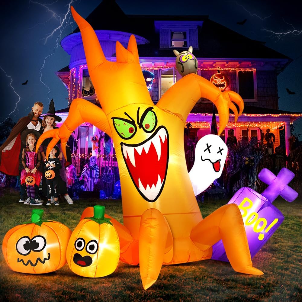 Decoraciones inflables de Halloween de 8 pies al aire libre, decora...