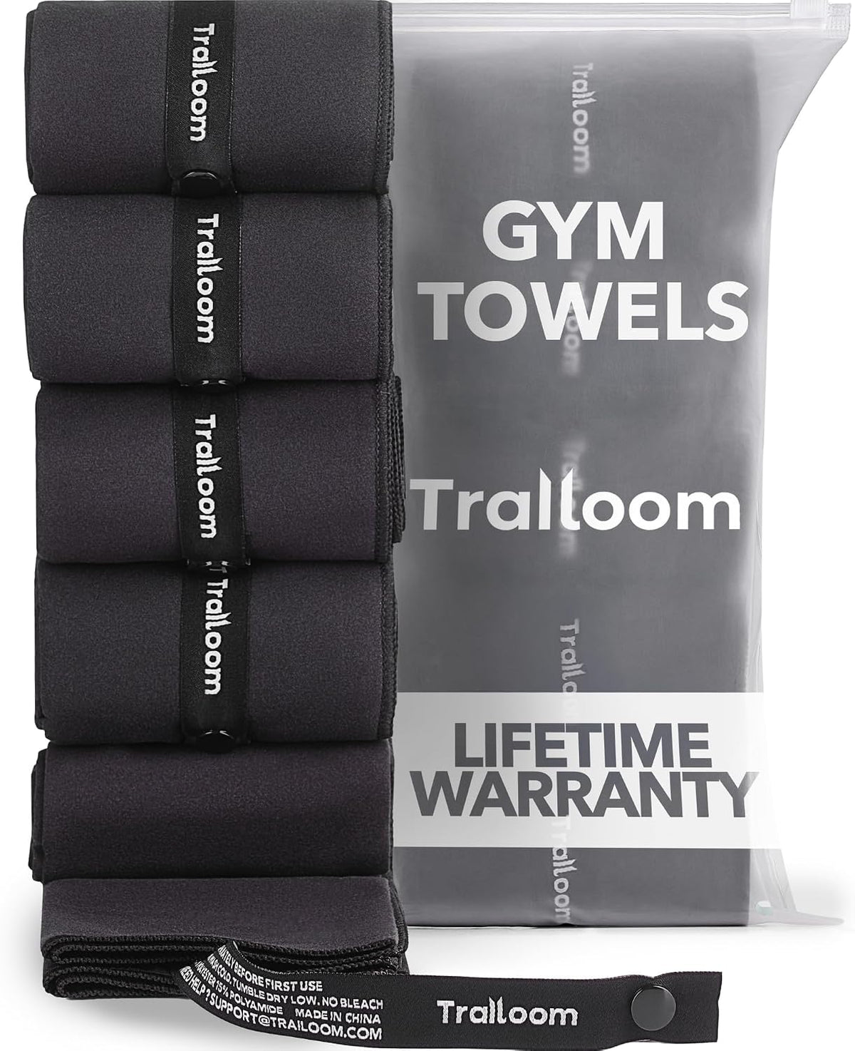 Trailoom Toallas de gimnasio de microfibra, de secado rápido, altam...