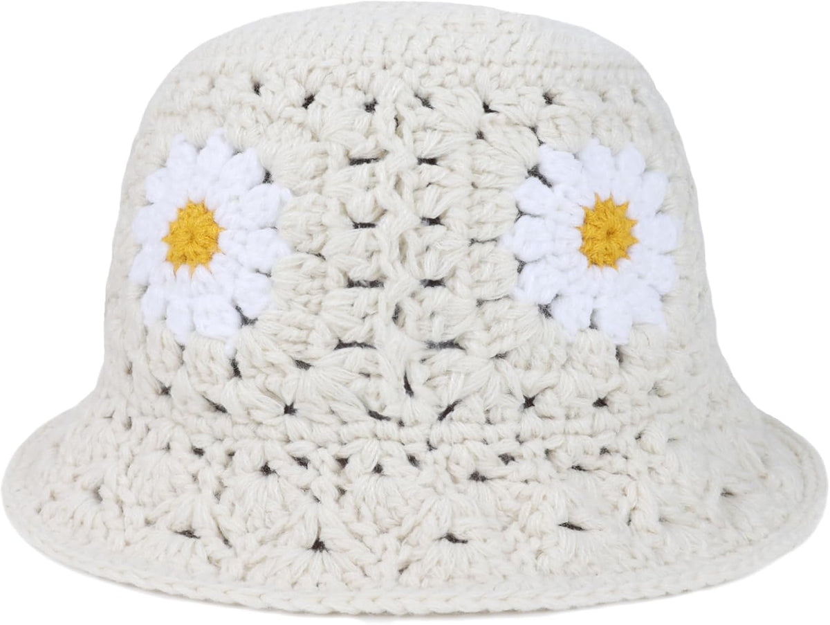 Sombrero de pescador de punto plegable para mujer, diseño de margar...