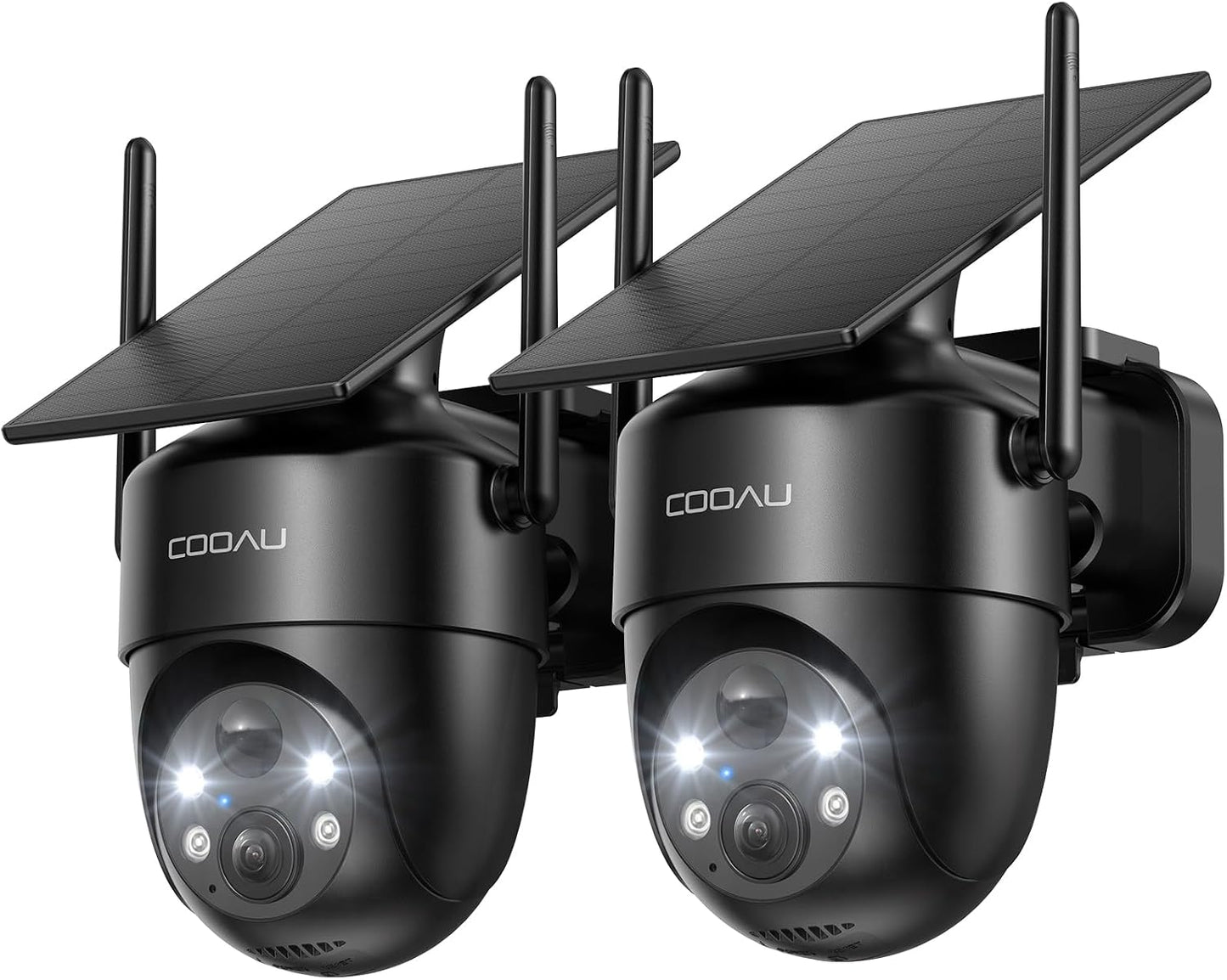 Cámaras COOAU para seguridad del hogar, cámaras de seguridad solar...