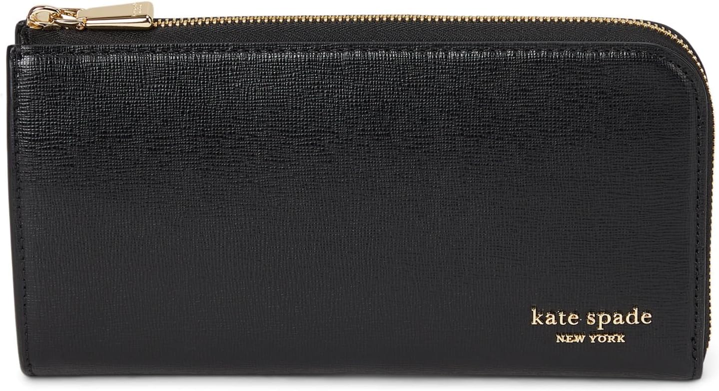 kate spade new york Devin Saffiano - Cartera de piel con cremallera...
