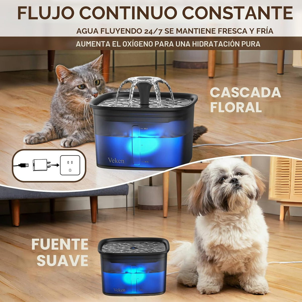 Veken Ganadora del premio a la innovación 95oz\/2.8L fuente de agua...