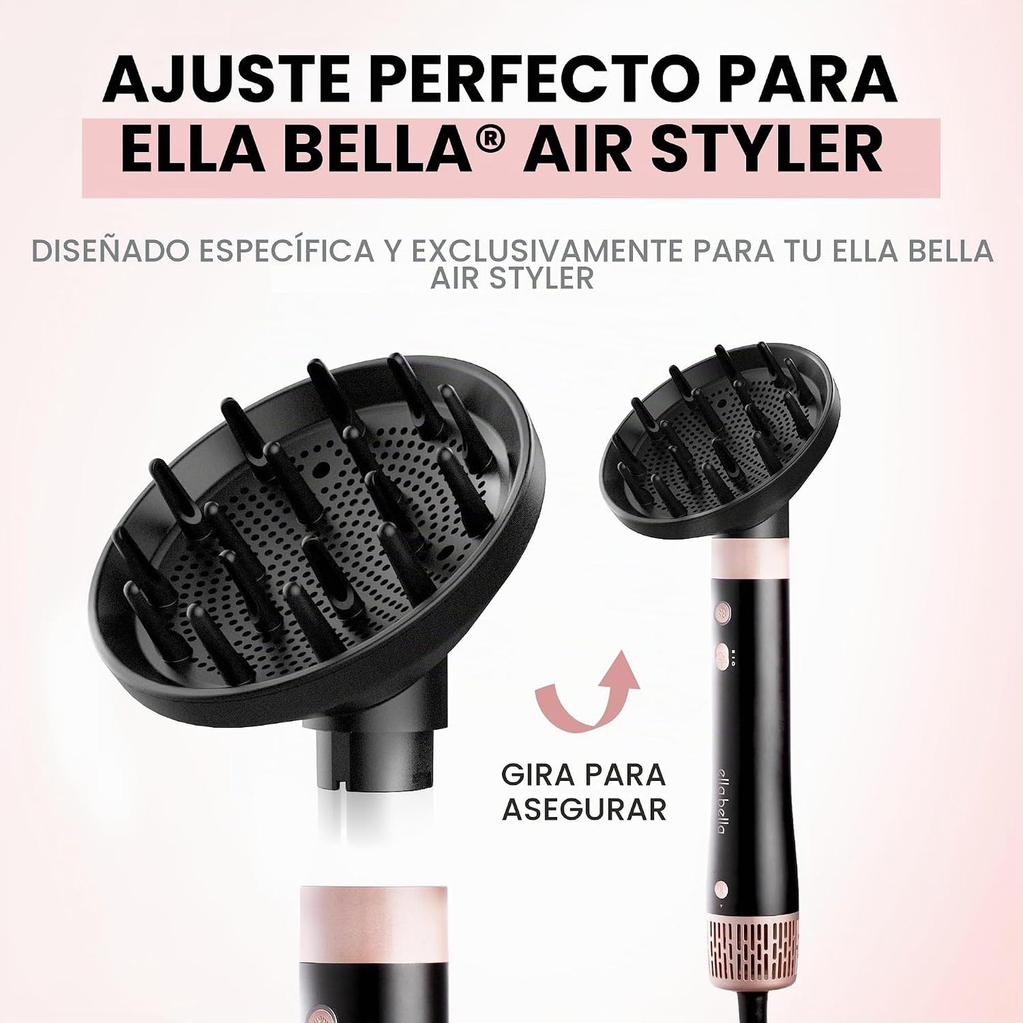 ELLA BELLA® Air Styler - Difusor profesional ventilado para rizos n...