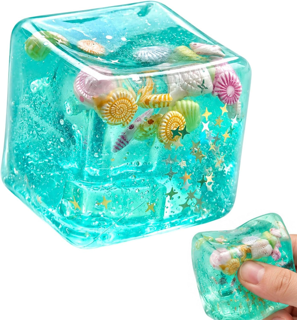Cubo de hielo de gelatina suave, alivio sensorial del estrés para l...