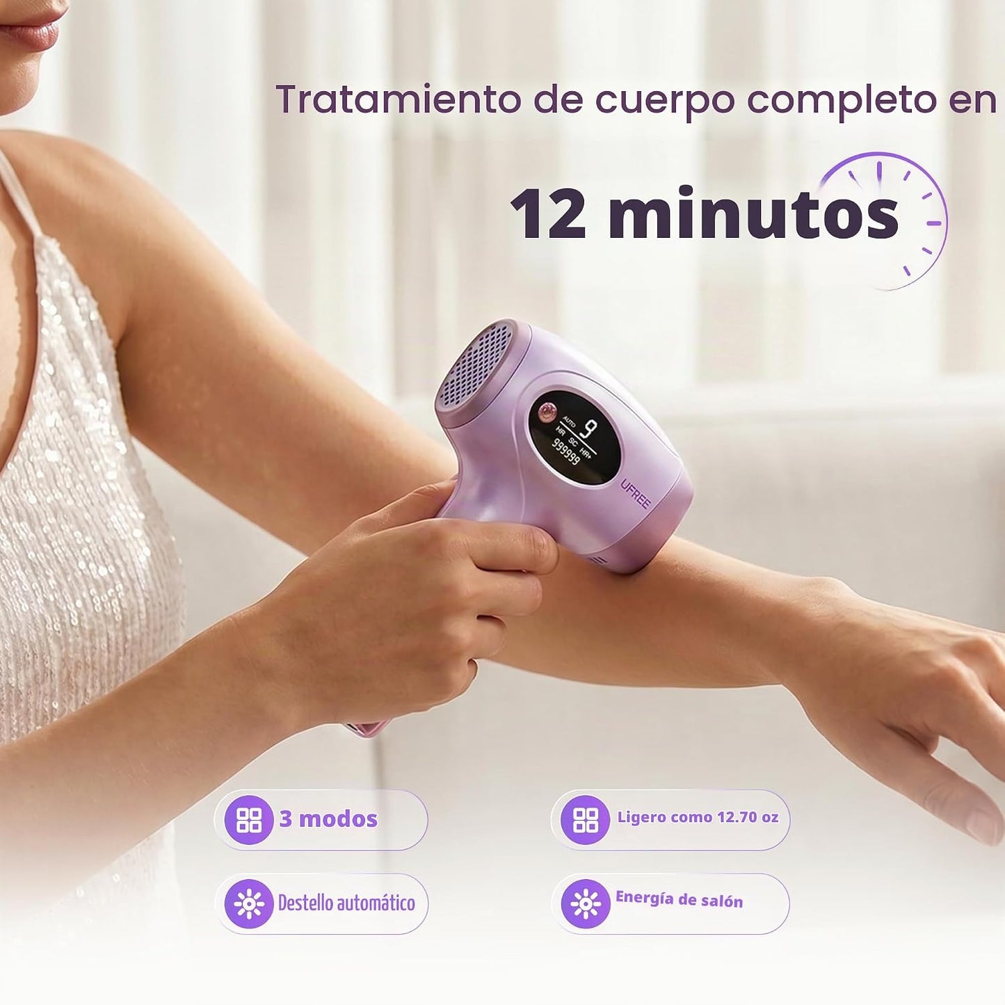 Ufree Dispositivo de depilación IPL, cuerpo completo para mujeres y...