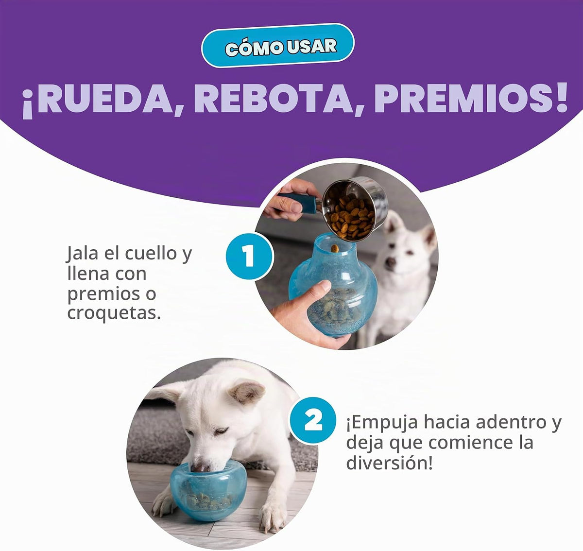 Planet Dog Orbee-Tuff Snoop - Juguete interactivo dispensador de pr...