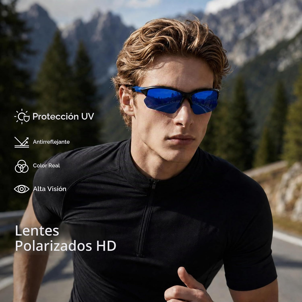 Paquete de 3 gafas de sol deportivas polarizadas para hombre, gafas...