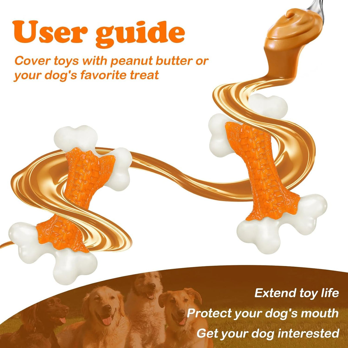 Kseroo - Pack de 10 juguetes para perros de raza grande que son mas...