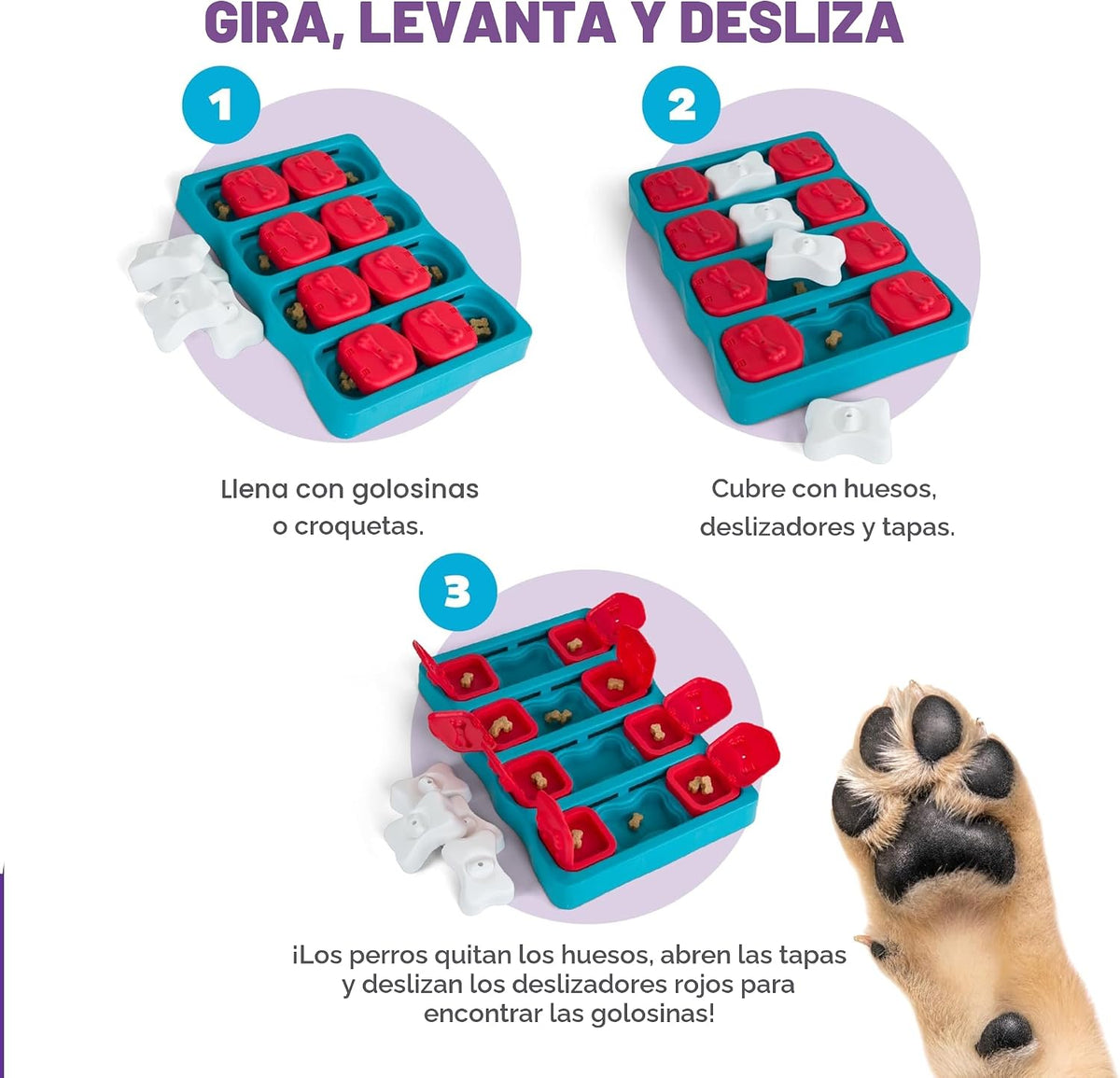 Nina Ottosson by Outward Hound Dog Brick - Juguete interactivo de r...
