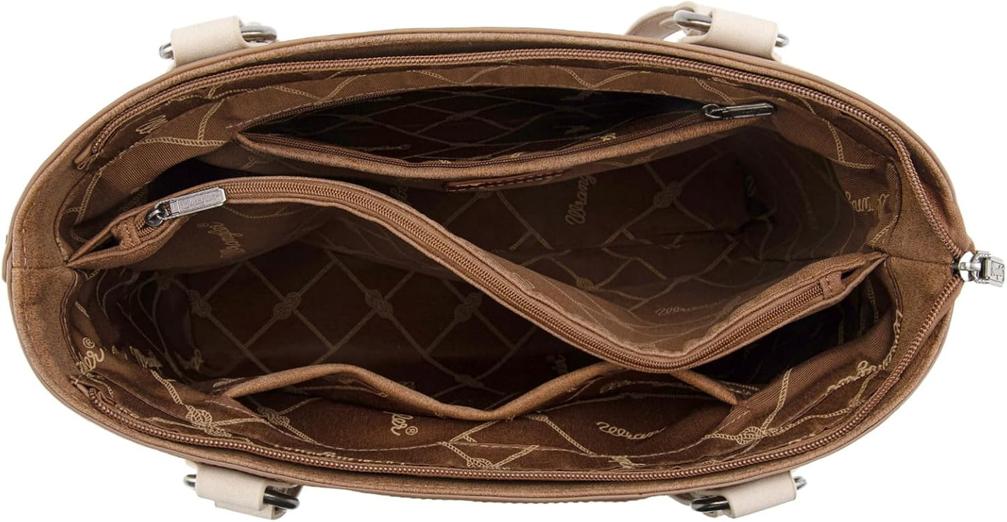 Montana West Wrangler Bolso de mano para mujer con múltiples bolsil...