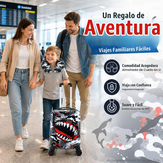 Juego de equipaje para niños y niñas, maletas rígidas para niños pe...