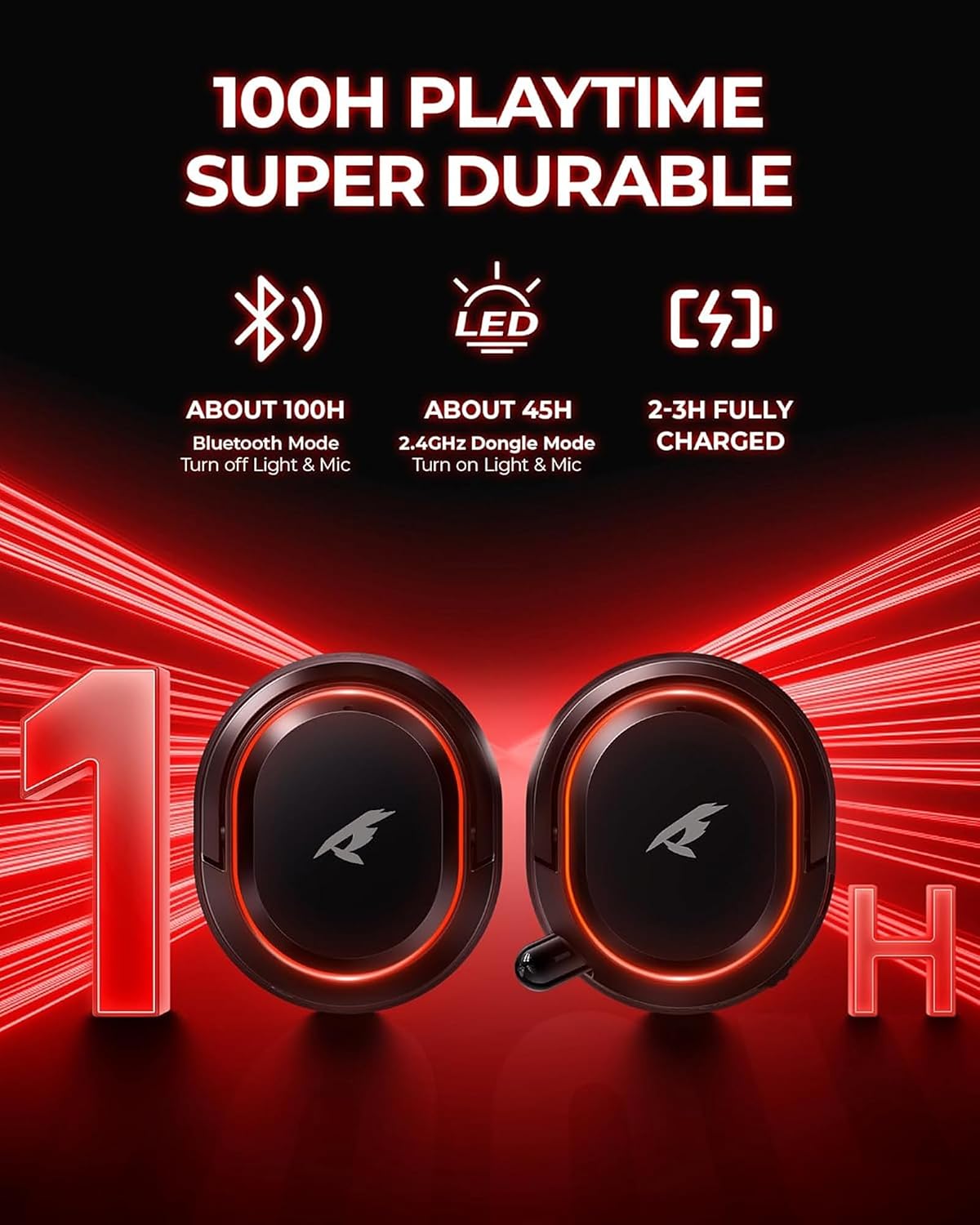 Auriculares inalámbricos para juegos, sonido envolvente 7.1, auricu...