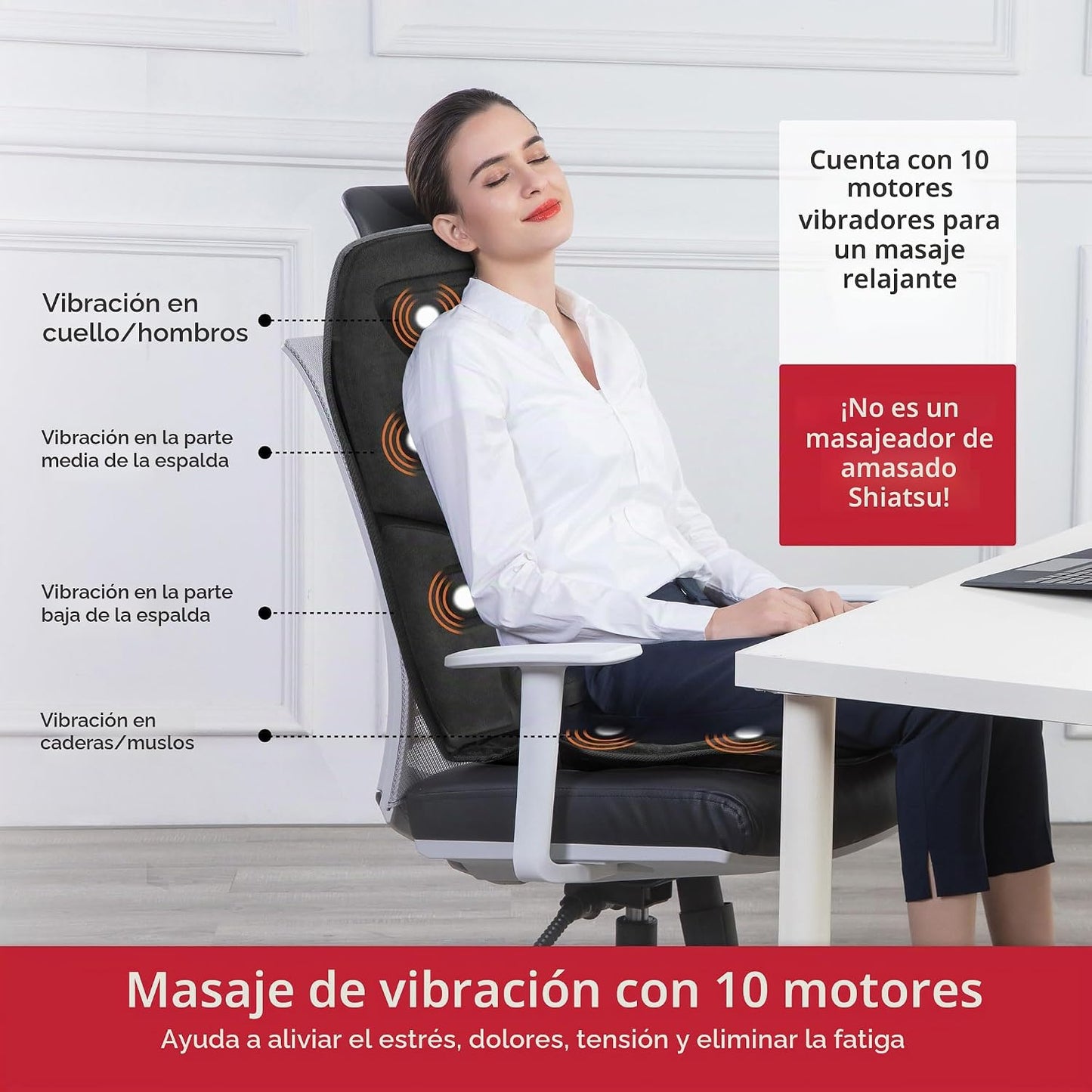 COMFIER Masajeador de espalda para silla \u2013 Masajeador de silla...