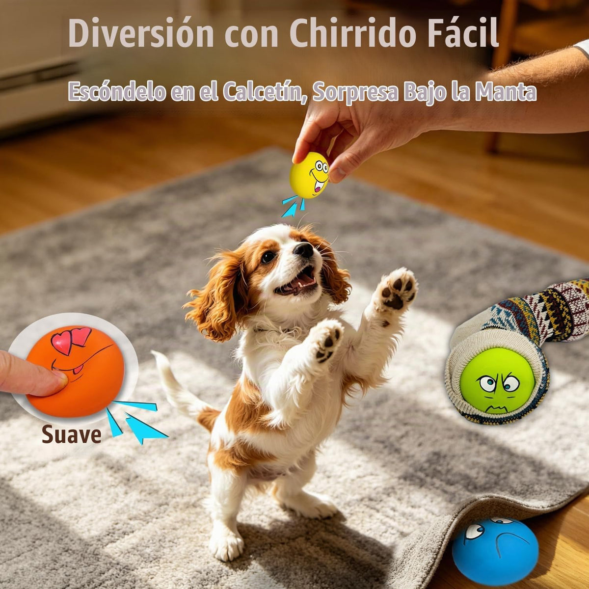 HOLYSTEED Juguetes chirriantes de látex para perros pequeños, mini...