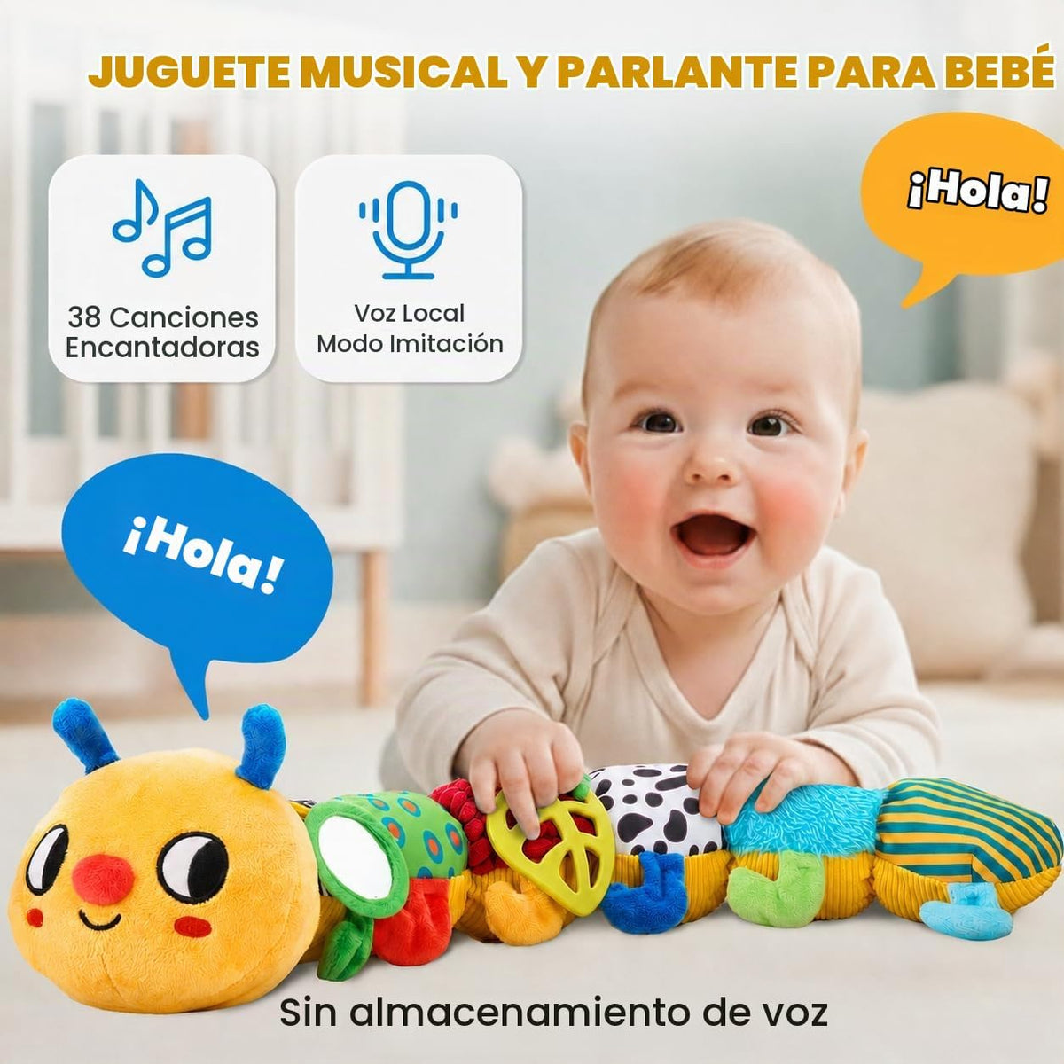 JoyCat Juguetes para bebés de 0 a 18 meses, juguete musical que reb...