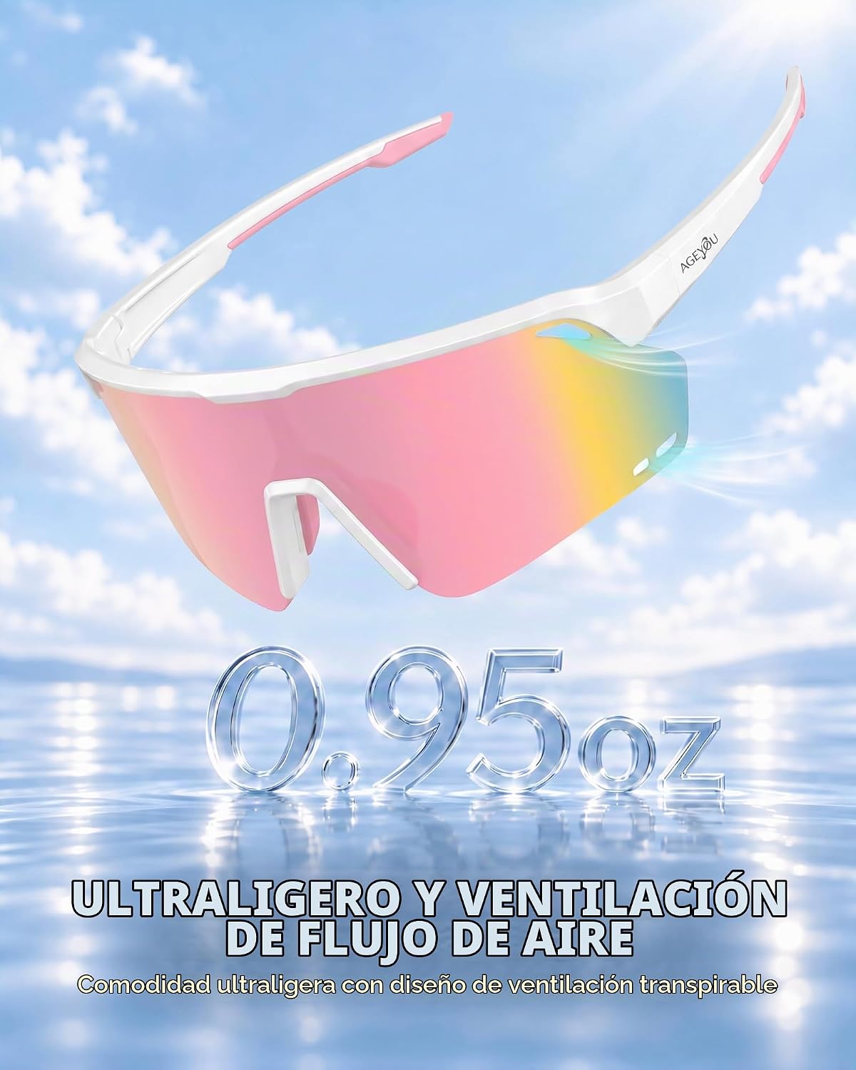 AGEYOU Gafas de sol deportivas polarizadas para hombres y mujeres |...