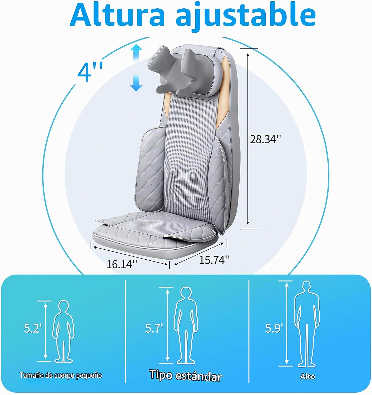 FIRRLUCO Shiatsu Masajeador de cuello y espalda con calor, masajead...