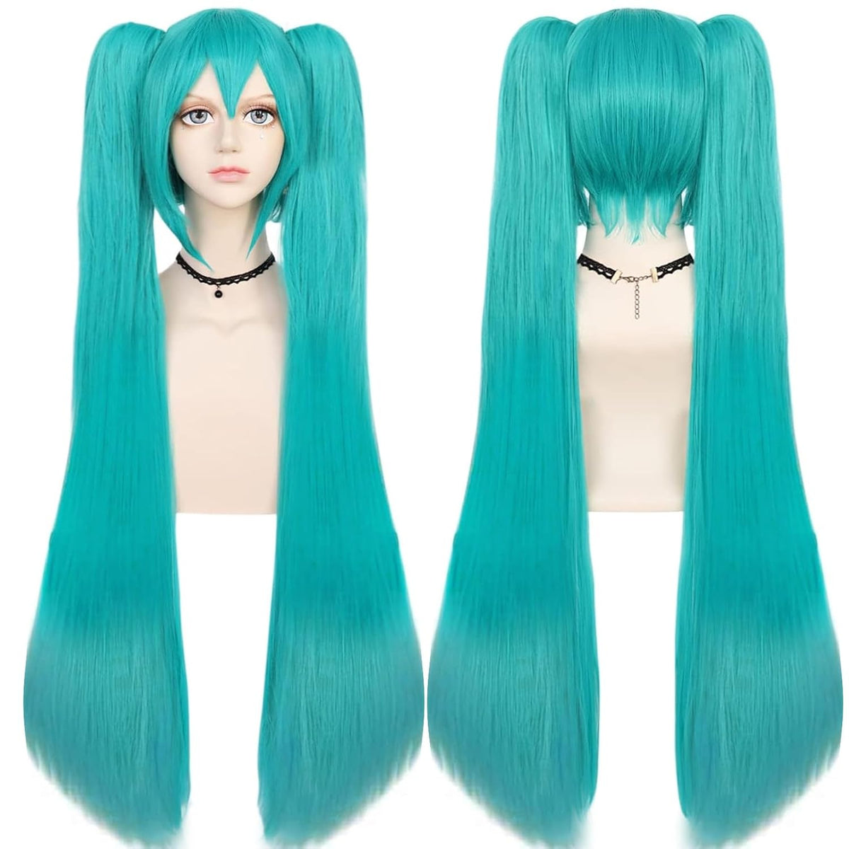 ANOGOL - Gorra de pelo + peluca verde de 48 pulgadas\/120 cm, peluc...