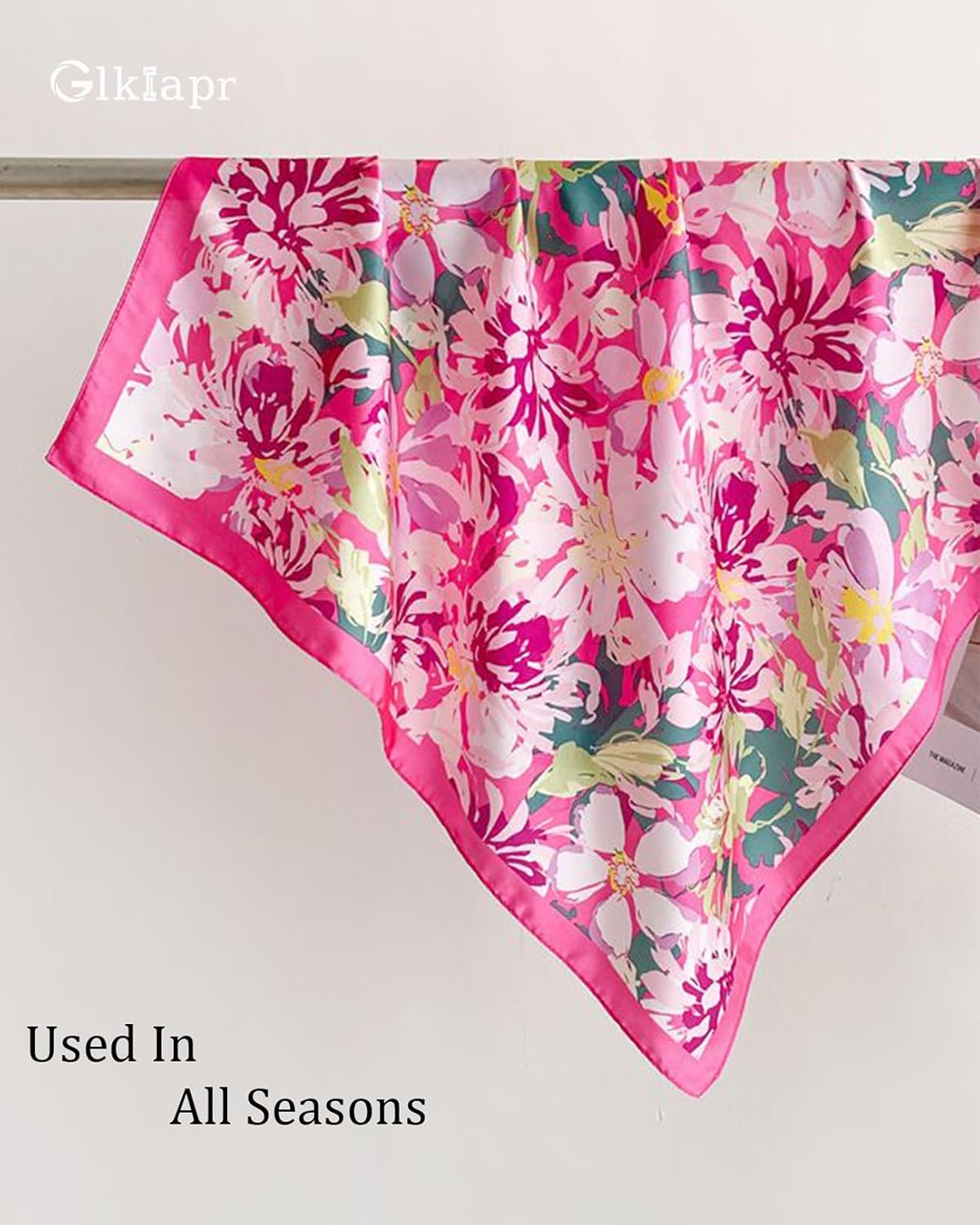 Pañuelo bandana de satén para mujeres, bufandas sedosas para el cab...