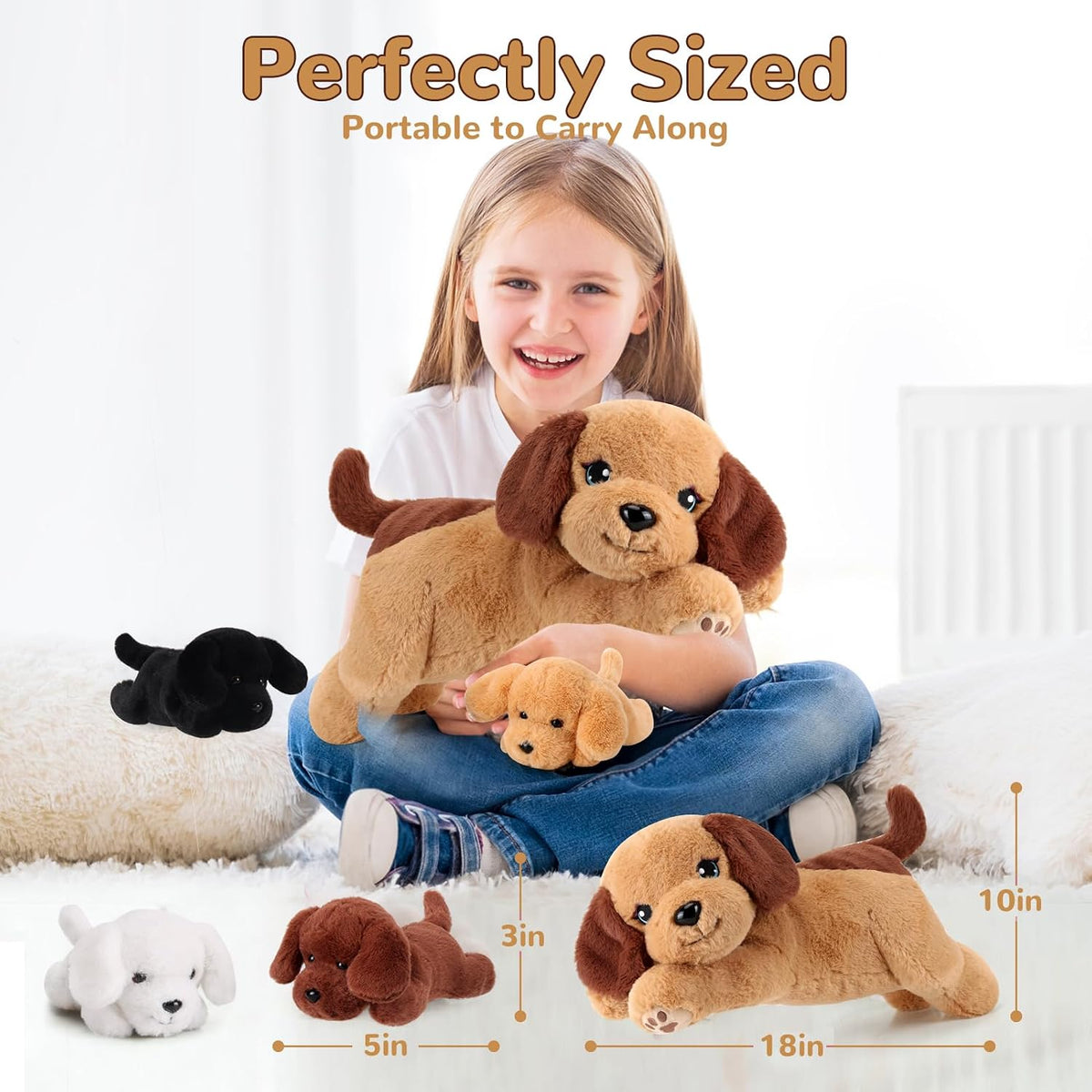 gnomantic Animales de peluche para perros con bebés en el interior,...