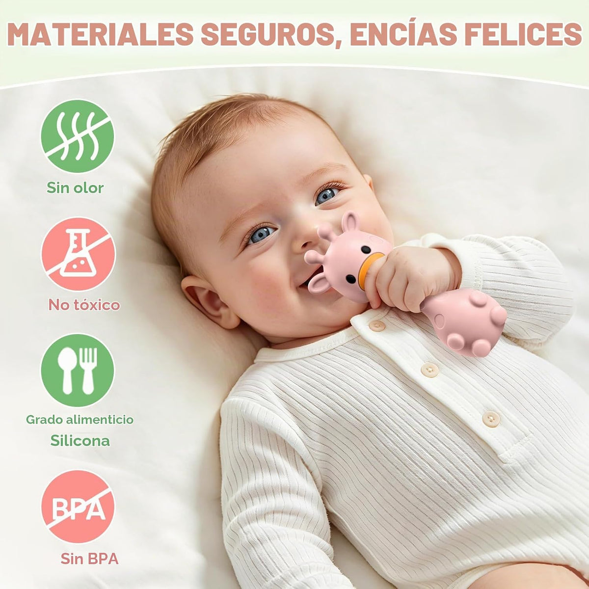 Juguetes para la dentición del bebé 3-6 6-12 meses, juguetes sonaje...