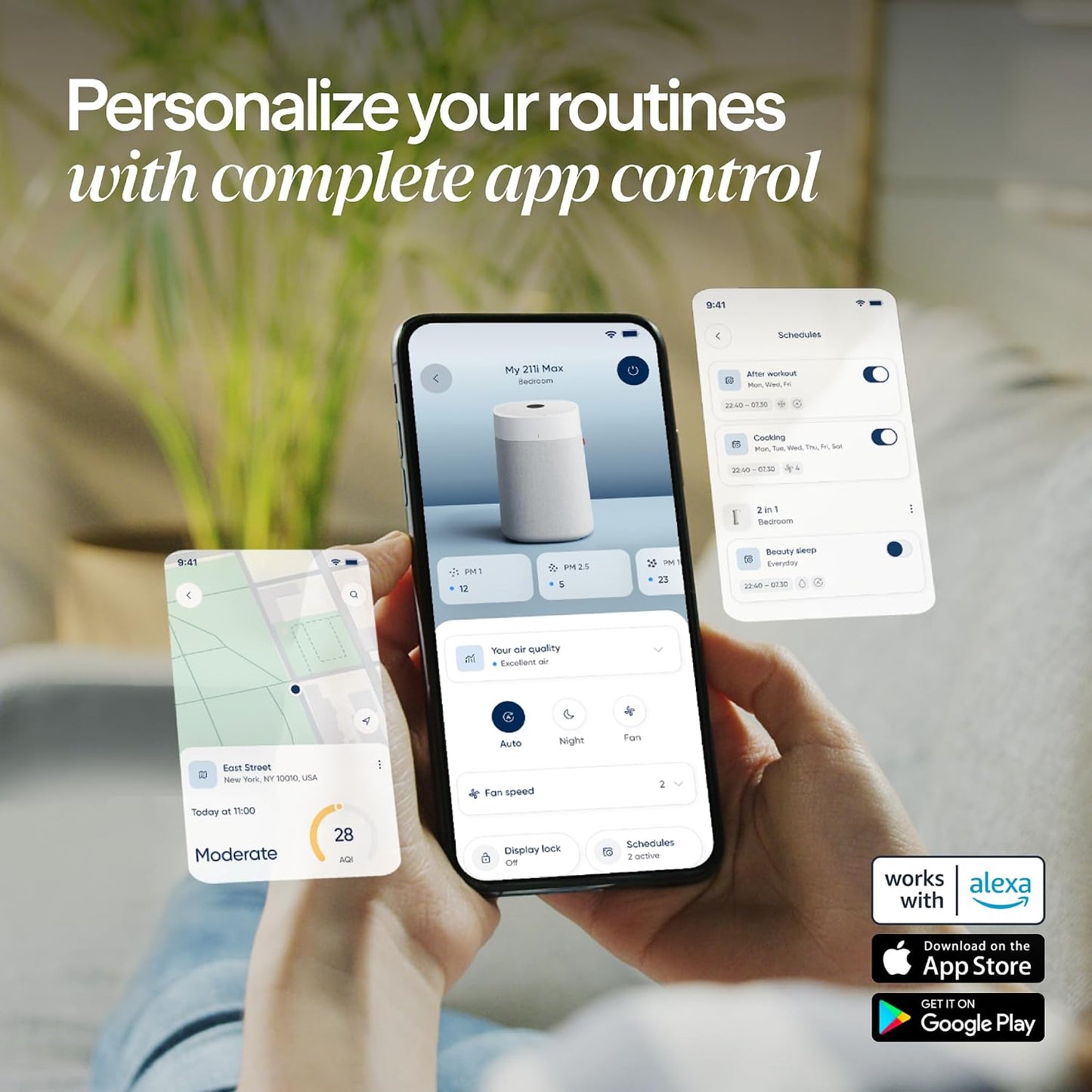 BLUEAIR Purificadores de aire para habitaciones medianas, dormitori...