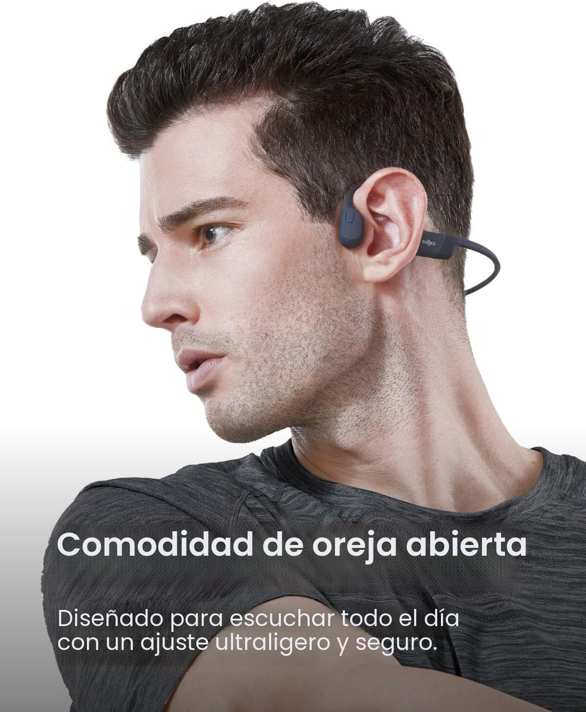 SHOKZ OpenRun - Auriculares deportivos inalámbricos Bluetooth de co...
