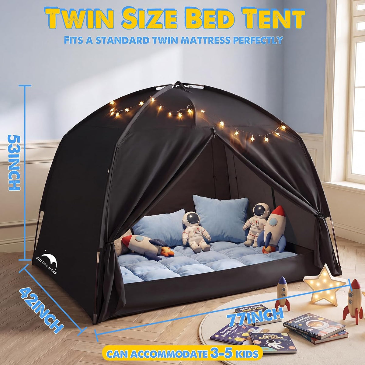 Tienda de campaña con cama individual para niños y adultos, tiendas...