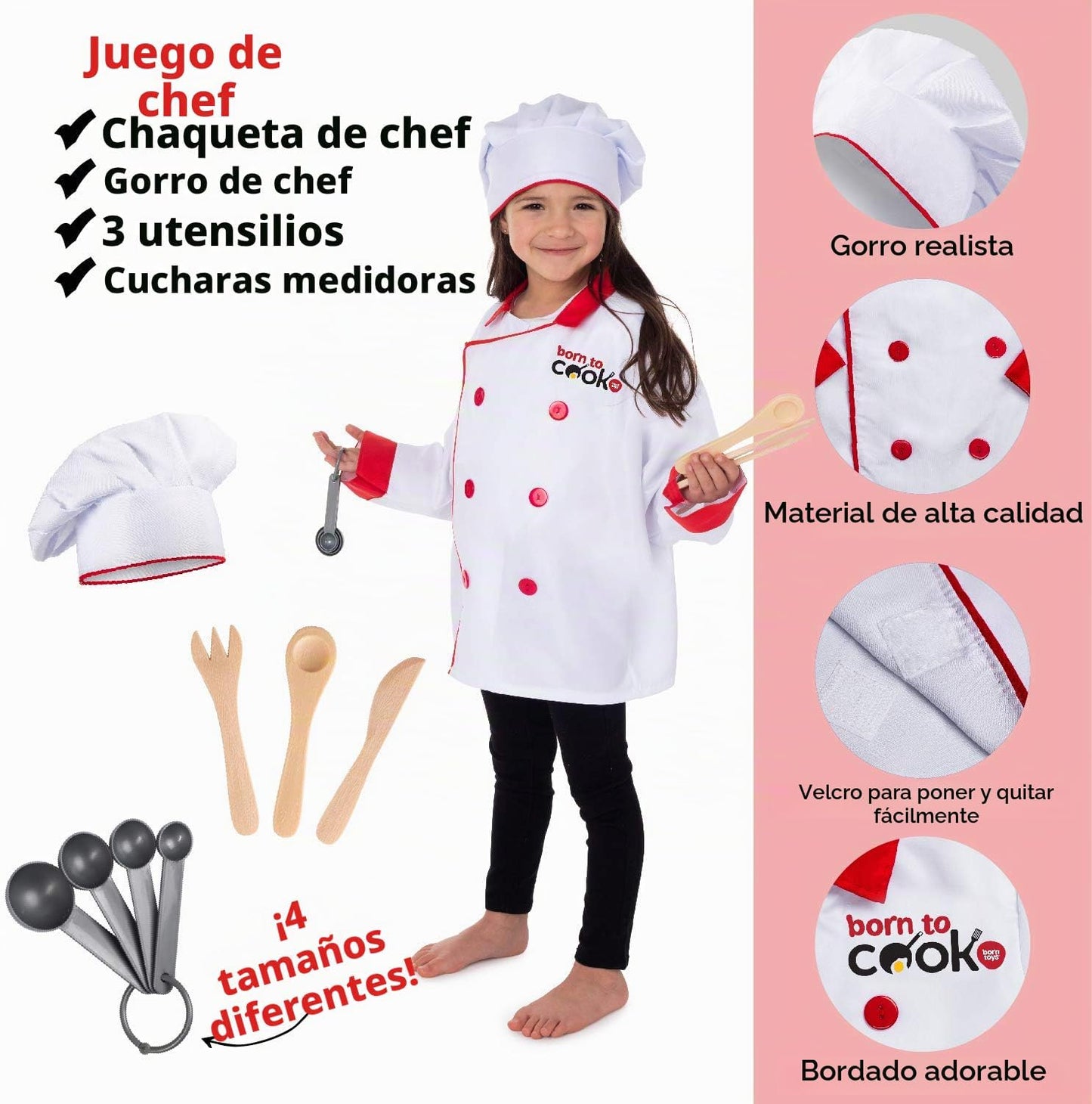 Born Toys Ropa de vestir 3 en 1 para niños y niñas de 3 a 7 años, j...