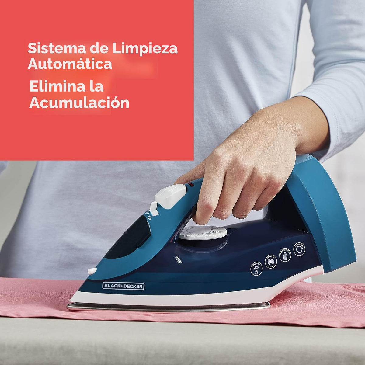 BLACK+DECKER Plancha de vapor para ropa con cable retráctil | Planc...