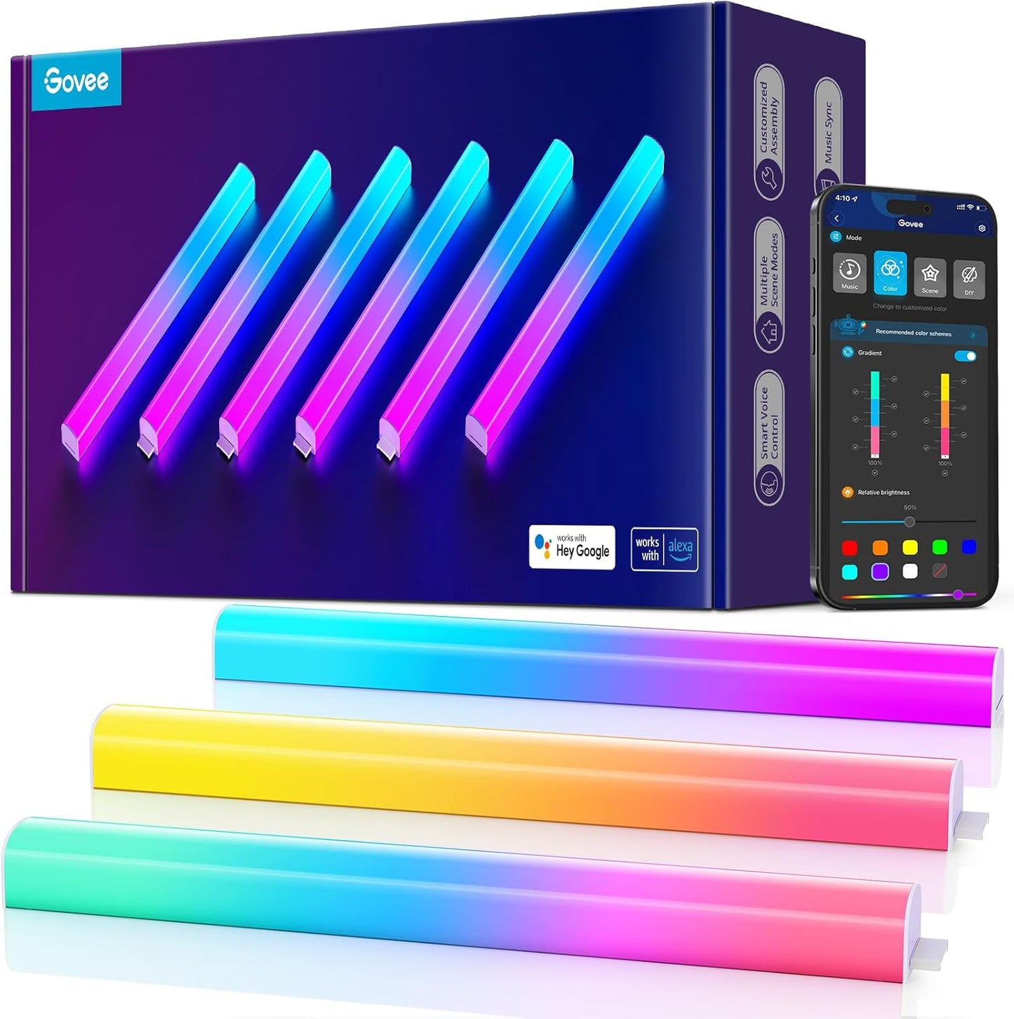 Govee Glide - Luces de pared, luz LED RGBIC, luz inteligente para j...