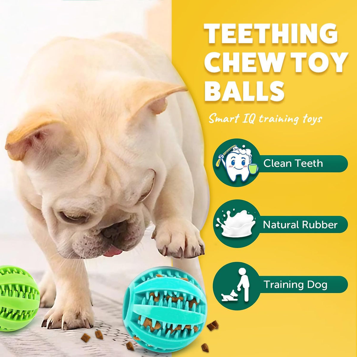 PUPTILY Pelota interactiva con 2 funciones diferentes para perros d...