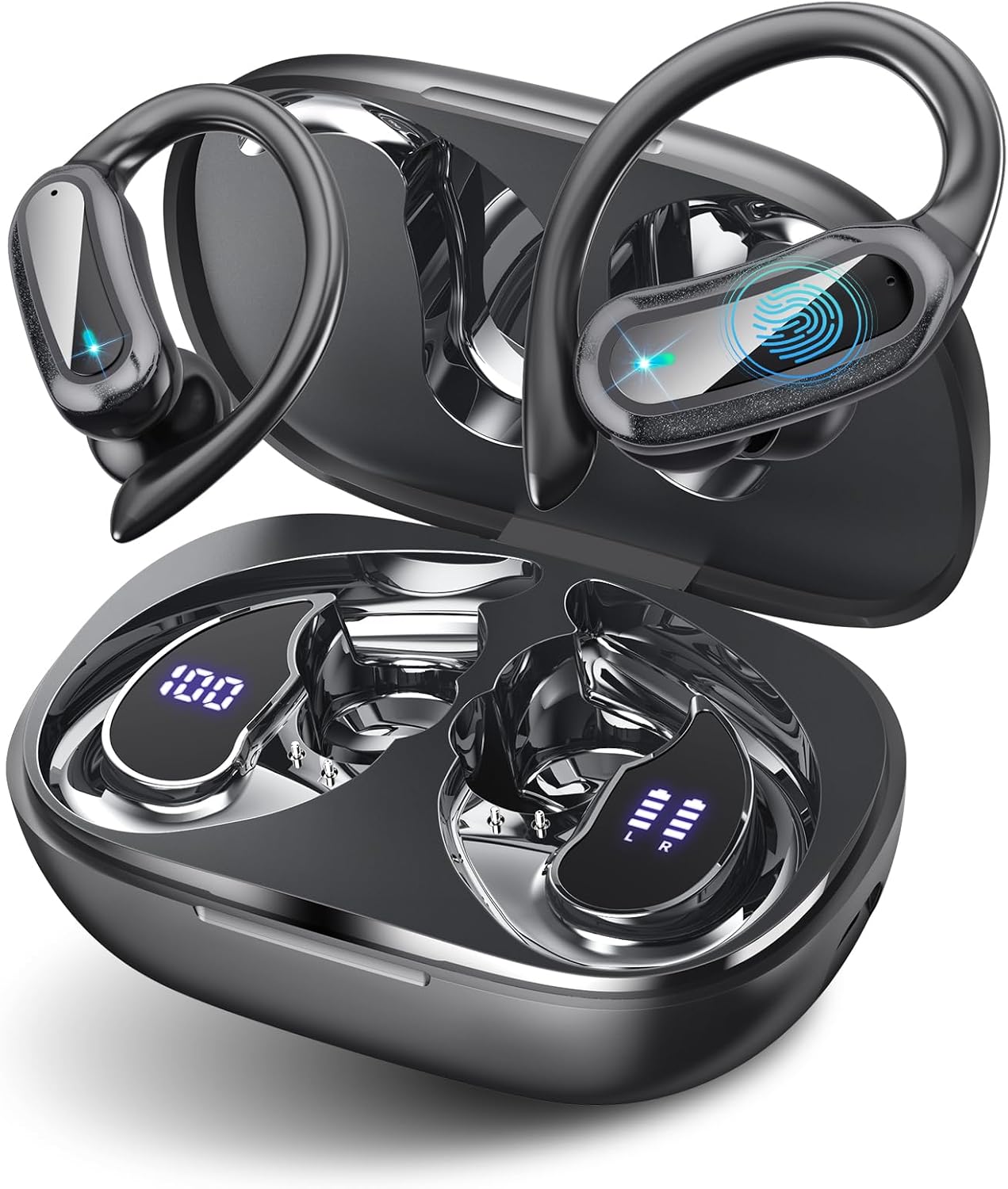 Auriculares inalámbricos Bluetooth, 54 horas de reproducción, estér...