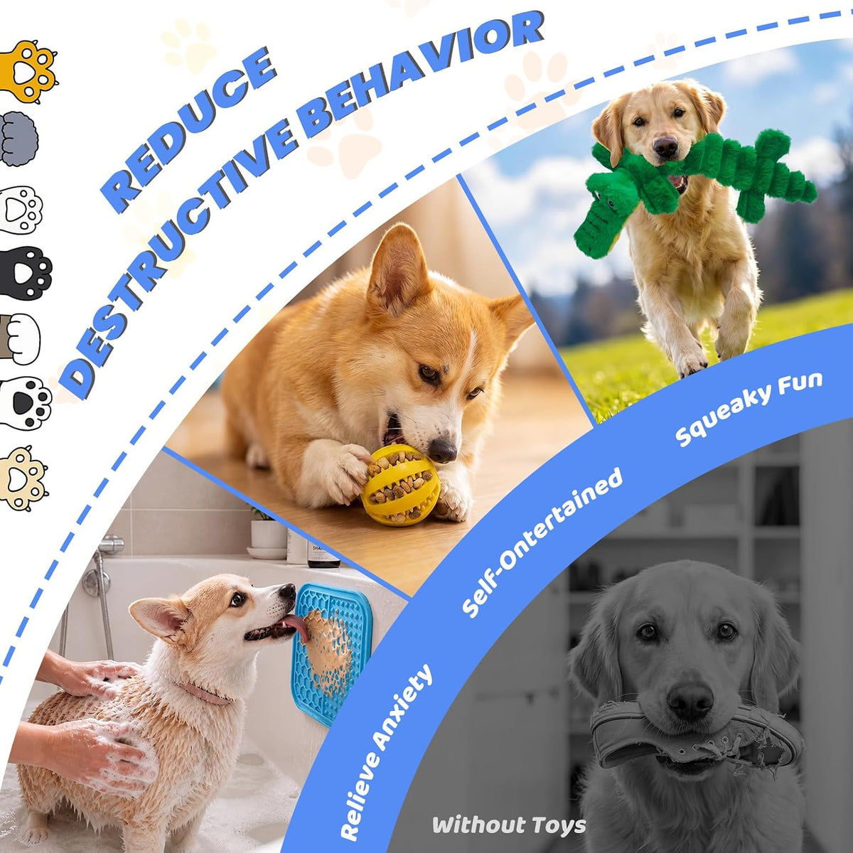 IVEETTY Rompecabezas para perros de 10 piezas para aburrimiento, ju...