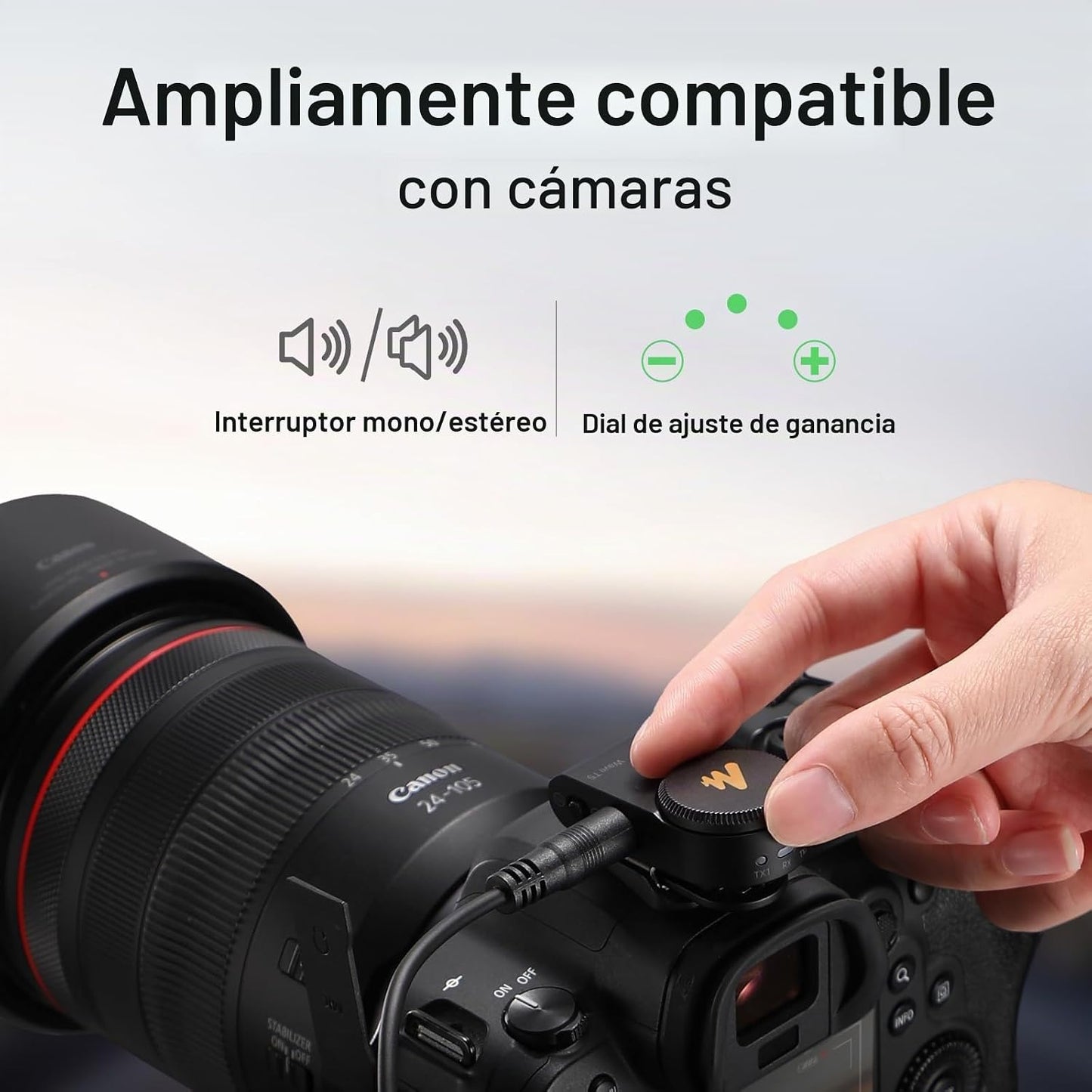 MAONO Micrófono Lavalier inalámbrico para cámara\/PC\/portátil\/tel...
