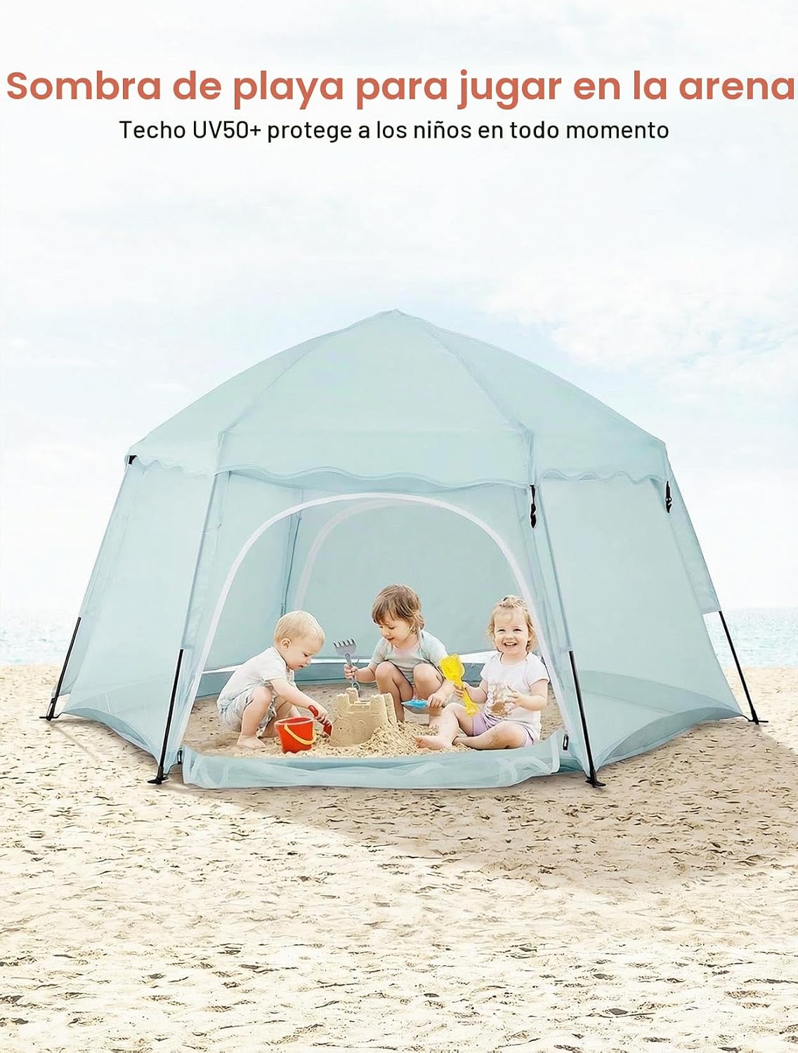 Porayhut Tienda de campaña grande desplegable para niños, casa de j...