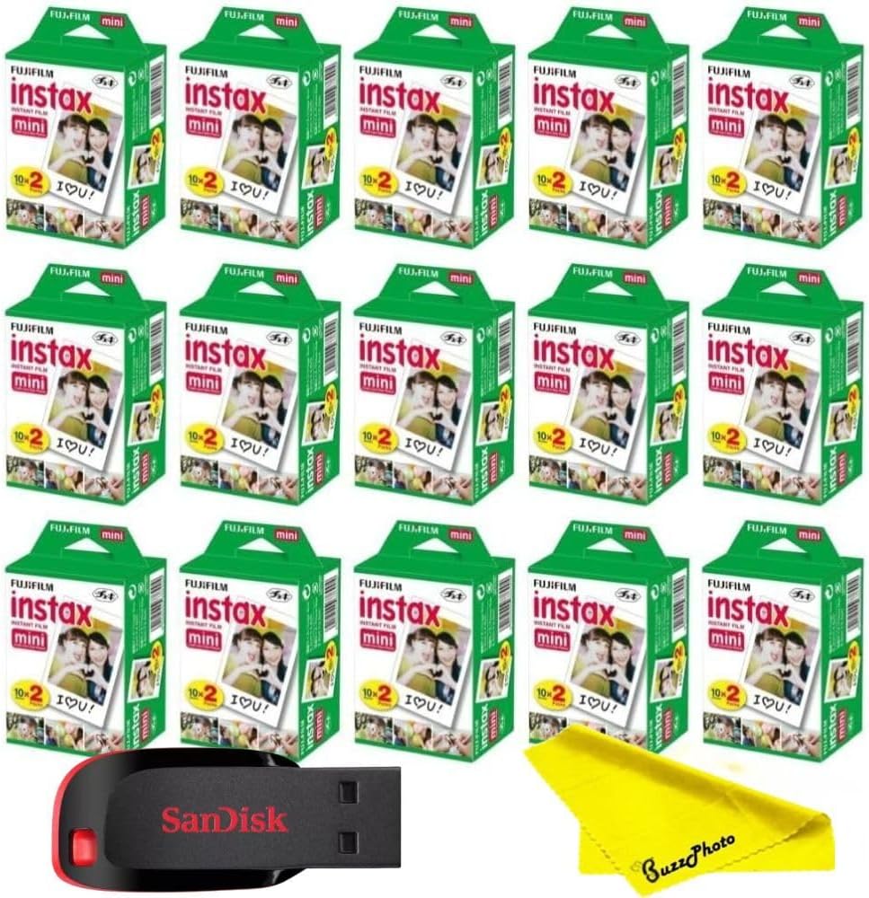 Fujifilm Película Instax Mini para cámara instantánea con unidad fl...