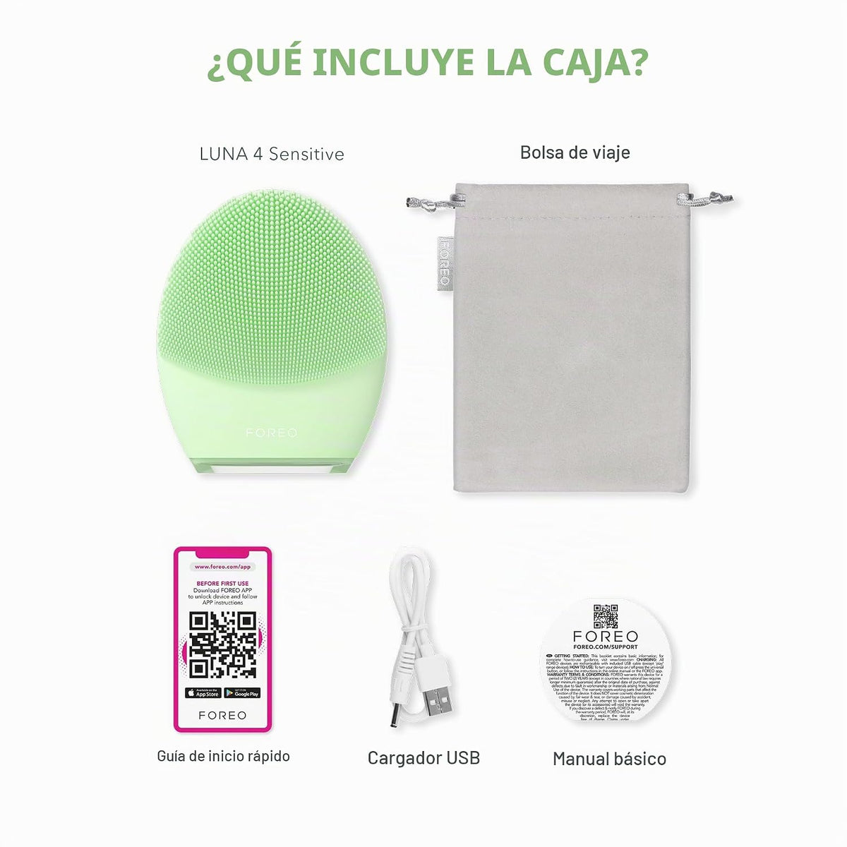 FOREO LUNA 4 Cepillo Limpiador Facial - Masajador - Antienvejecimie...
