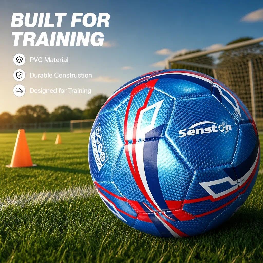 Senston Balón de fútbol talla 3 y talla 4 y talla 5 para niños y ad...