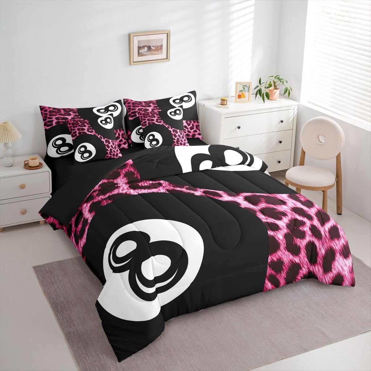Erosebridal Y2K - Juego de ropa de cama de 8 bolas, estampado de gu...