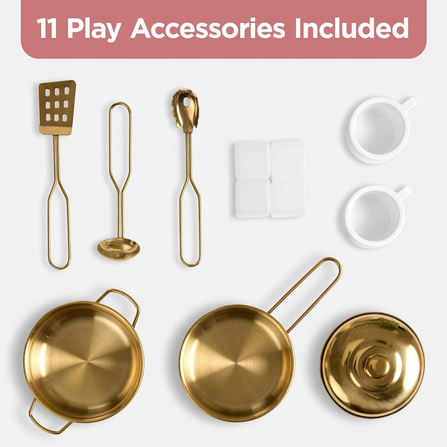 Best Choice Products Juego de cocina para niños, estilo cabaña, jue...