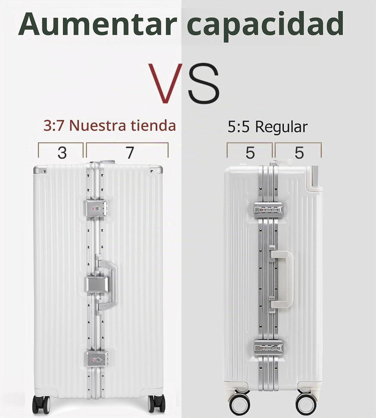 feilario Super grande capitán aluminio marco Hardside Spinner rueda...