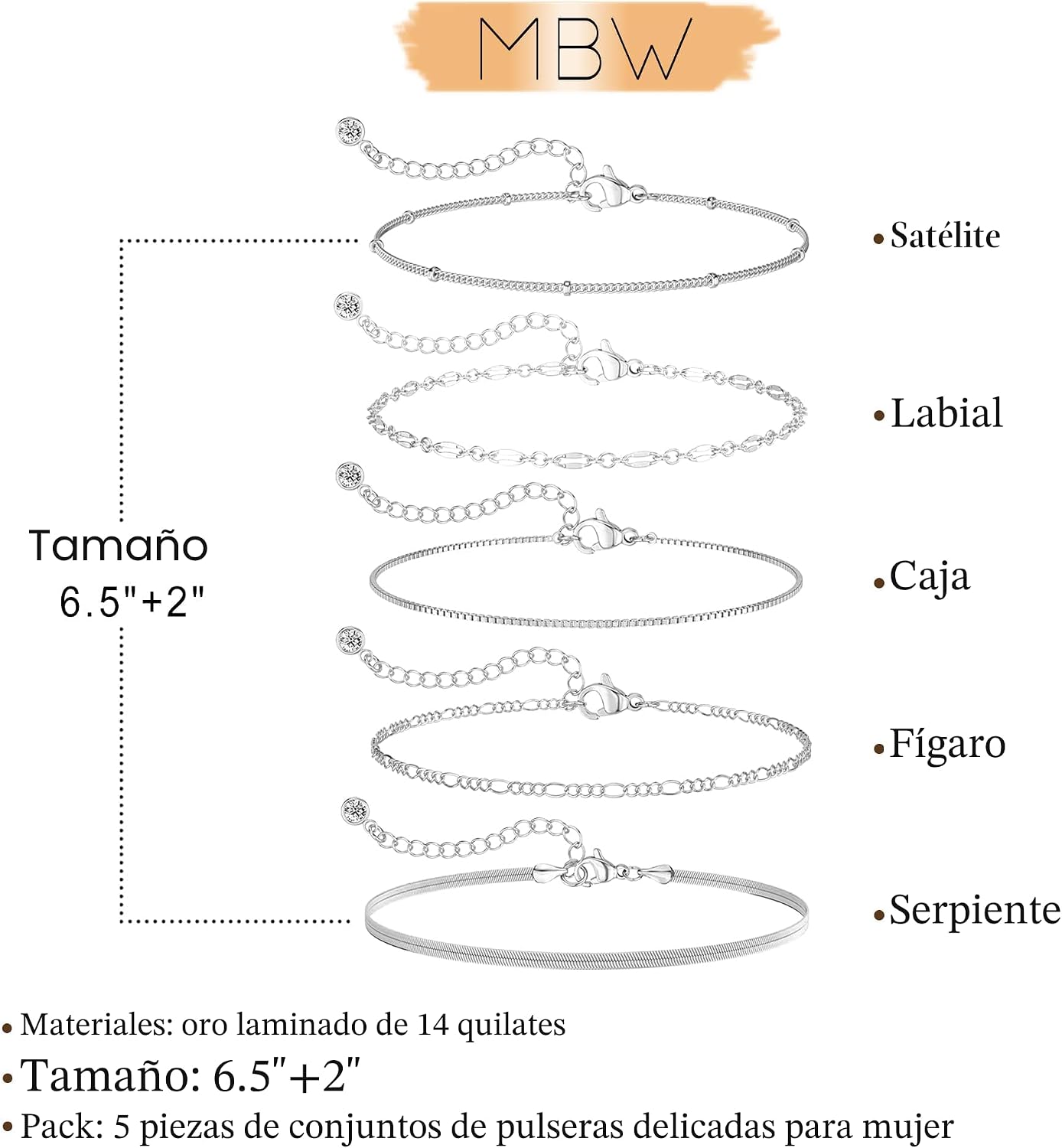Pulseras de oro simples y delicadas para mujer, juego de pulseras d...